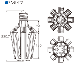 ガラス球グローブLEDランプ